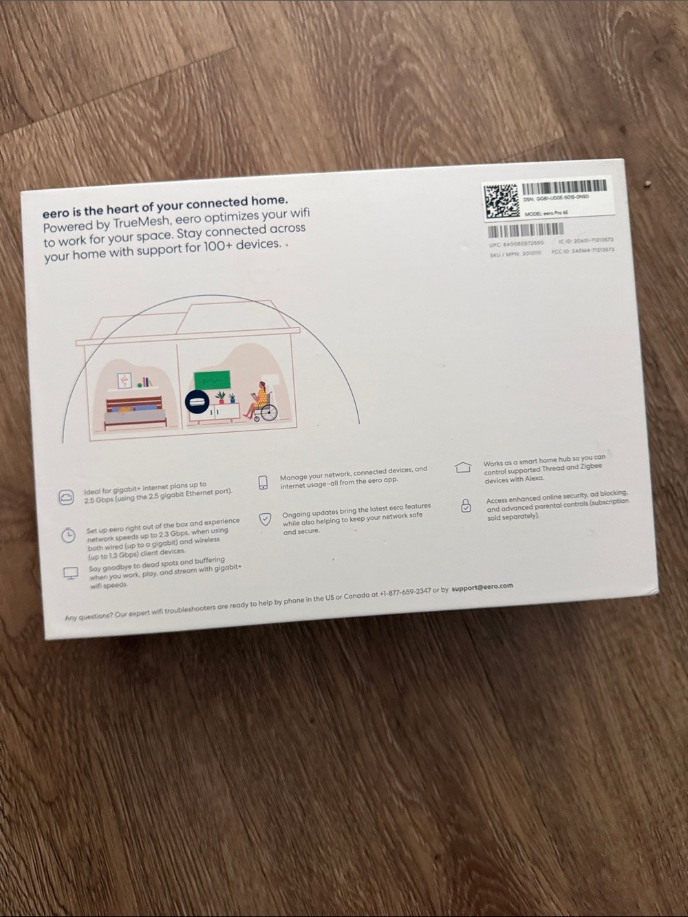 eero Pro 6E White Router with Blue Accent Packaging - Picture 4 of 5